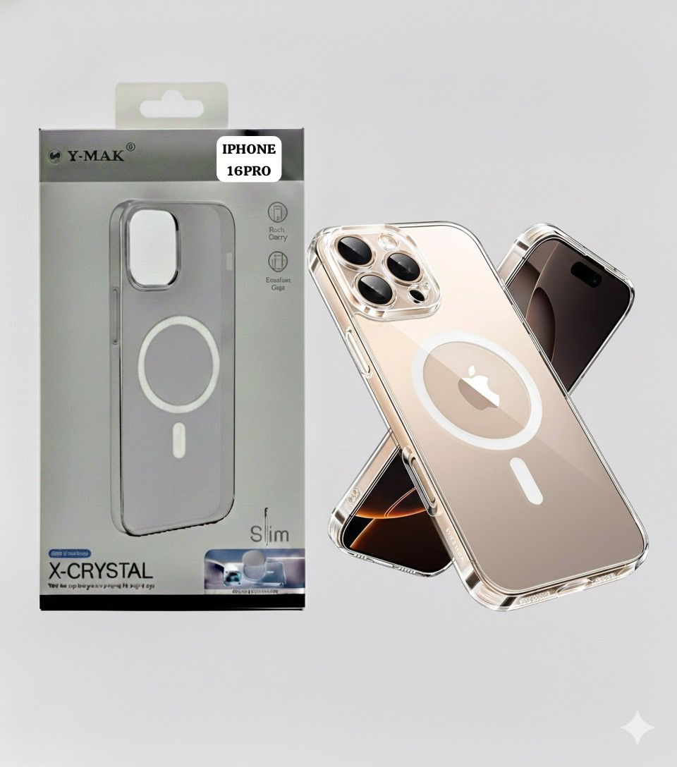 iPhone 16 Series – Hard Slim MagSafe Case (Clear)